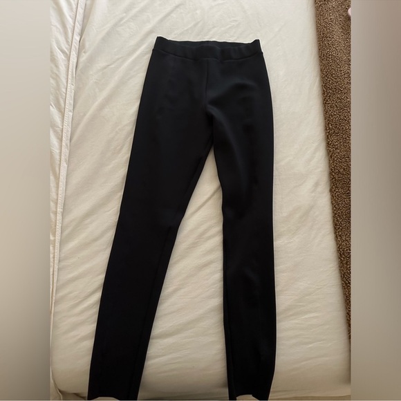 WOLFORD Midnight Grace Leggings - Front Slit Hem in Solid Black - Picture 8 of 10